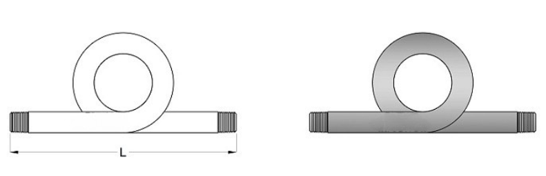 Pipe Gauge 180° Syphon Main View