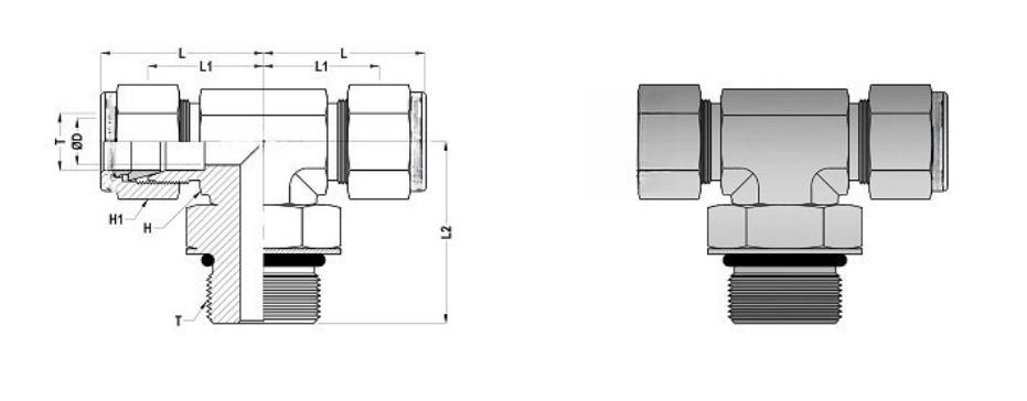 Pipe Gauge 90° Syphon Main View