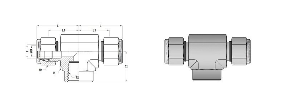 Pipe Gauge 90° Syphon Main View