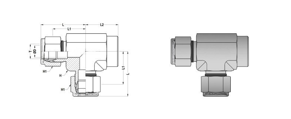 Pipe Gauge 90° Syphon Main View