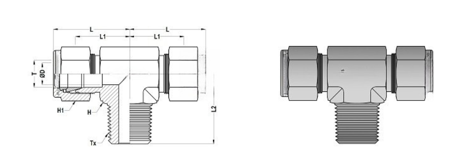Pipe Gauge 90° Syphon Main View