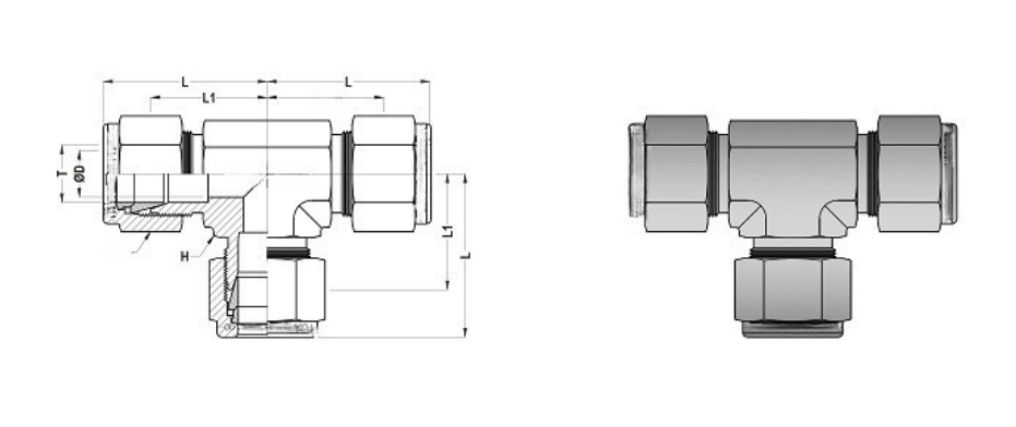 Pipe Gauge 90° Syphon Main View