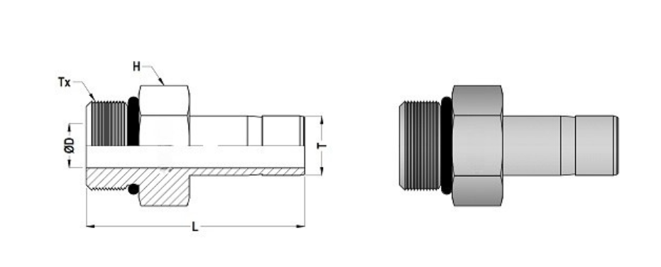 Pipe Gauge 90° Syphon Main View