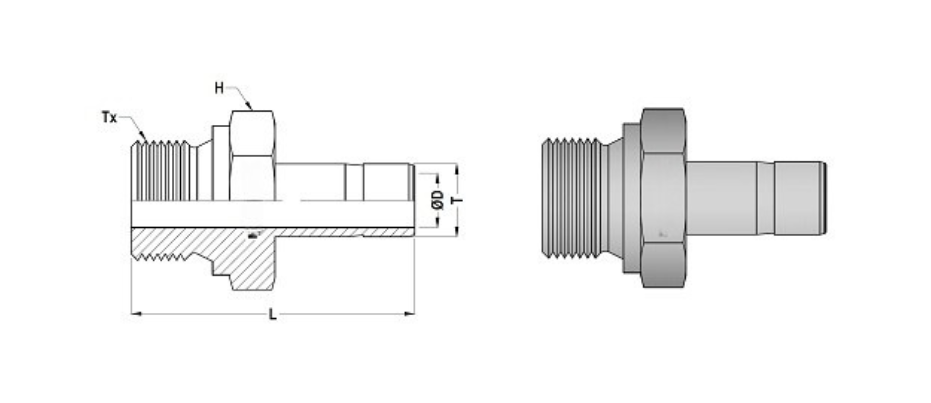 Pipe Gauge 90° Syphon Main View
