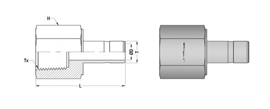 Pipe Gauge 90° Syphon Main View