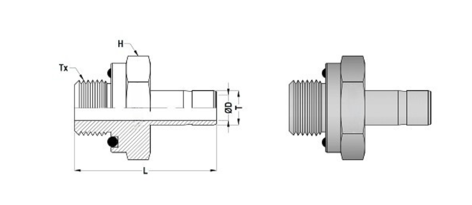 Pipe Gauge 90° Syphon Main View
