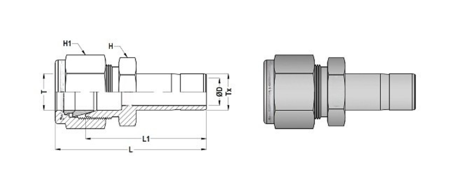 Pipe Gauge 90° Syphon Main View