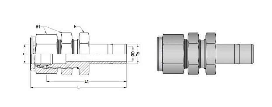 Pipe Gauge 90° Syphon Main View