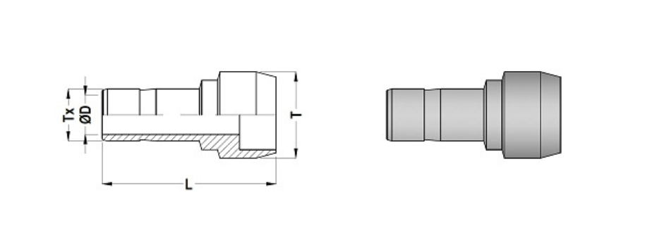 Pipe Gauge 90° Syphon Main View